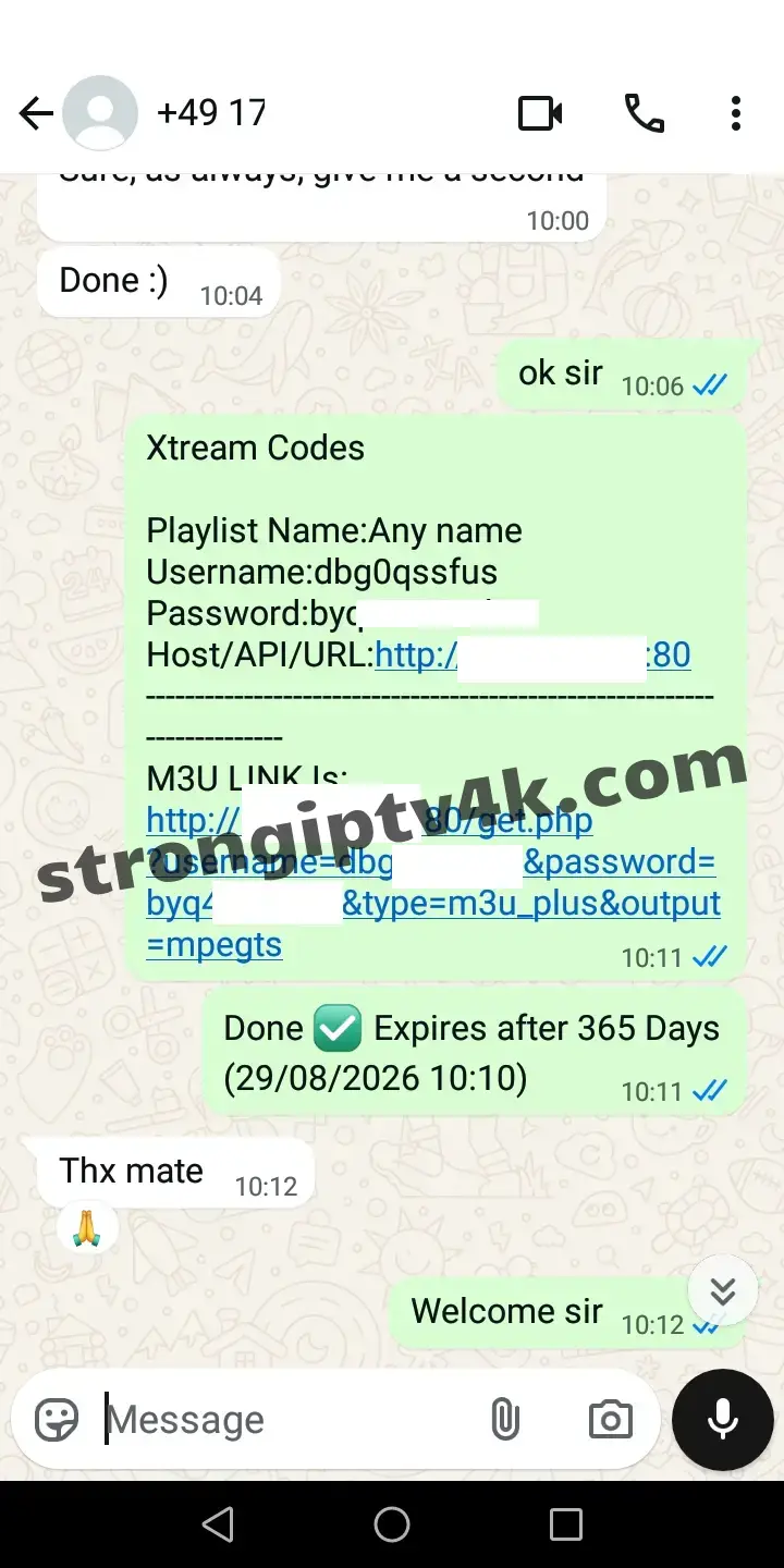 Positive feedback from Strong IPTV user